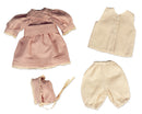 Pink Dress with Bonnet,Chemise & Pants