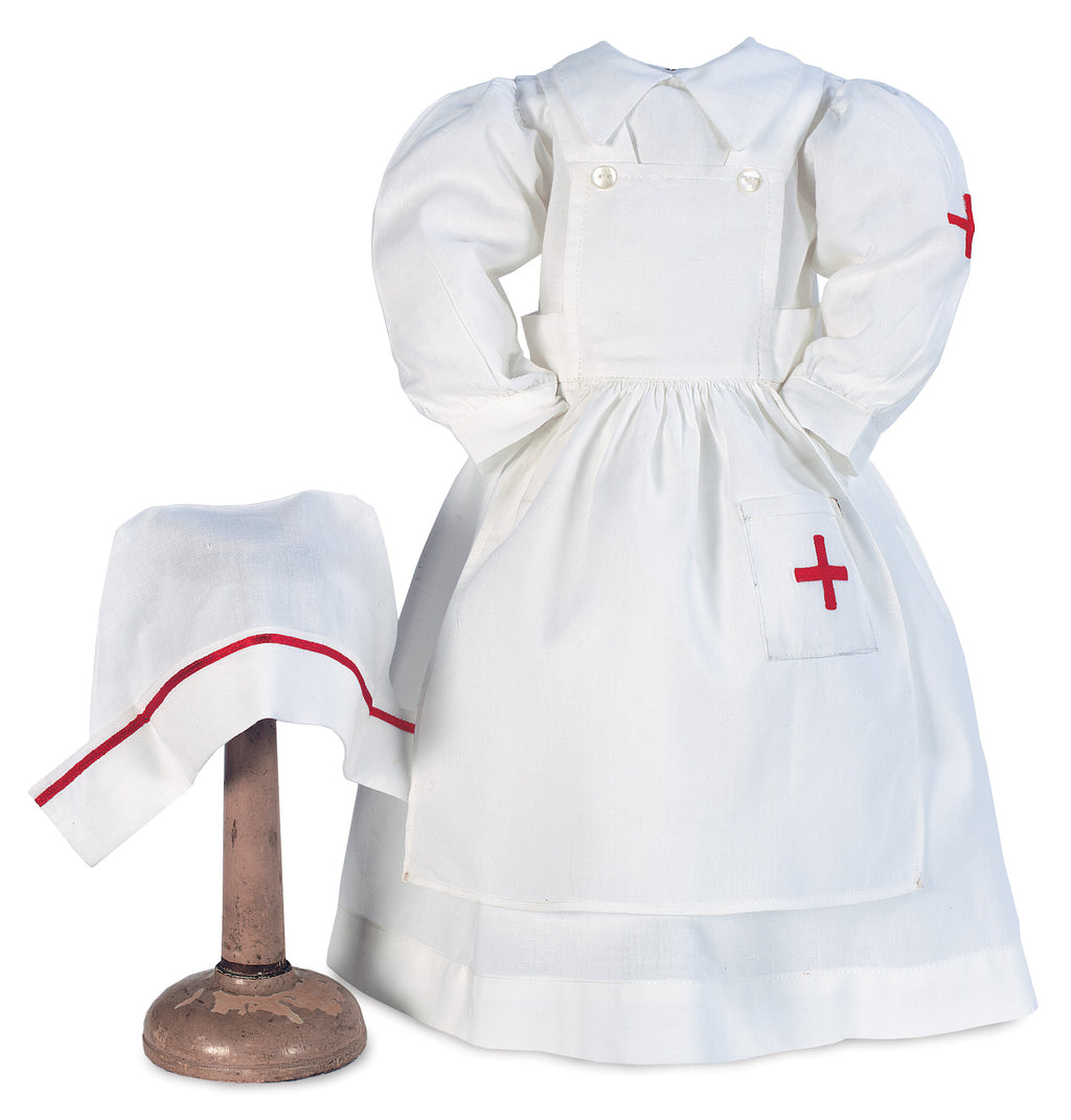 Classic White Nurse Uniform, Apron & Cap Classic White Nurse Uniform, Apron & Cap