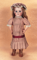 Peach & Coral Silk Best Dress With Bonnet