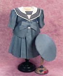 Sky Blue Silk Three Piece Sailor Ensemble