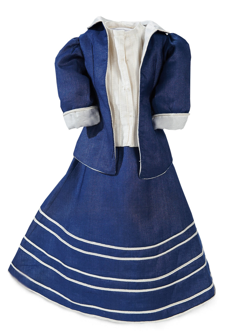 Blue Silk Two Piece Fashion/Sailor Dress
