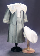 Teal And Cream Two Piece Mariner Dress With Cap