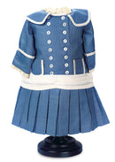 Slate Blue Tussah Silk Jacket Dress