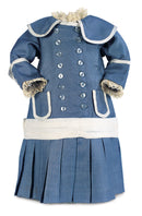 Slate Blue Tussah Silk Jacket Dress