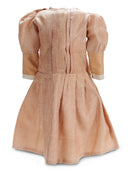 Pinstripe Silk Jacket Dress with Bonnet