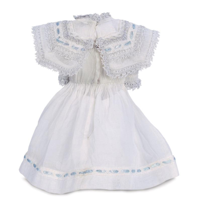 White Best Dress with Lacy Bertha Collar