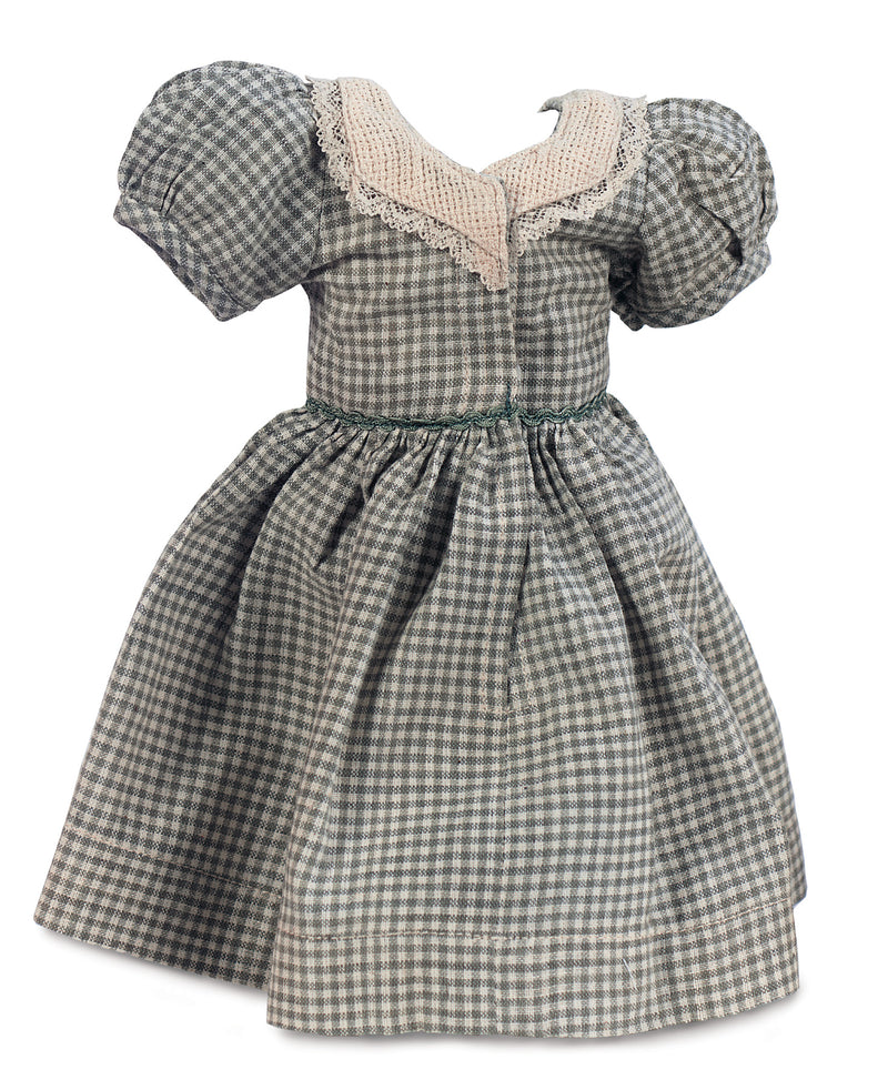Apple Green Checkered Cotton Dress