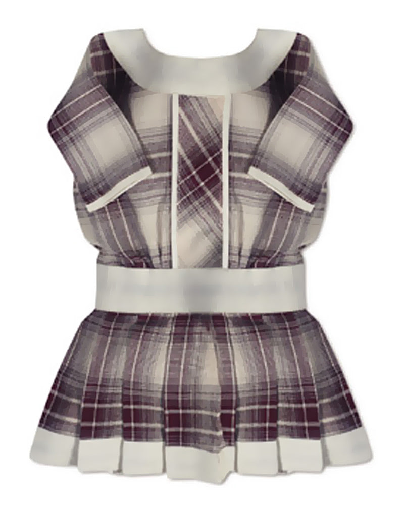 Maroon & Cream Plaid Dress Maroon & Cream Plaid Dress