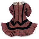 Princess Dress With Black Velvet Trim