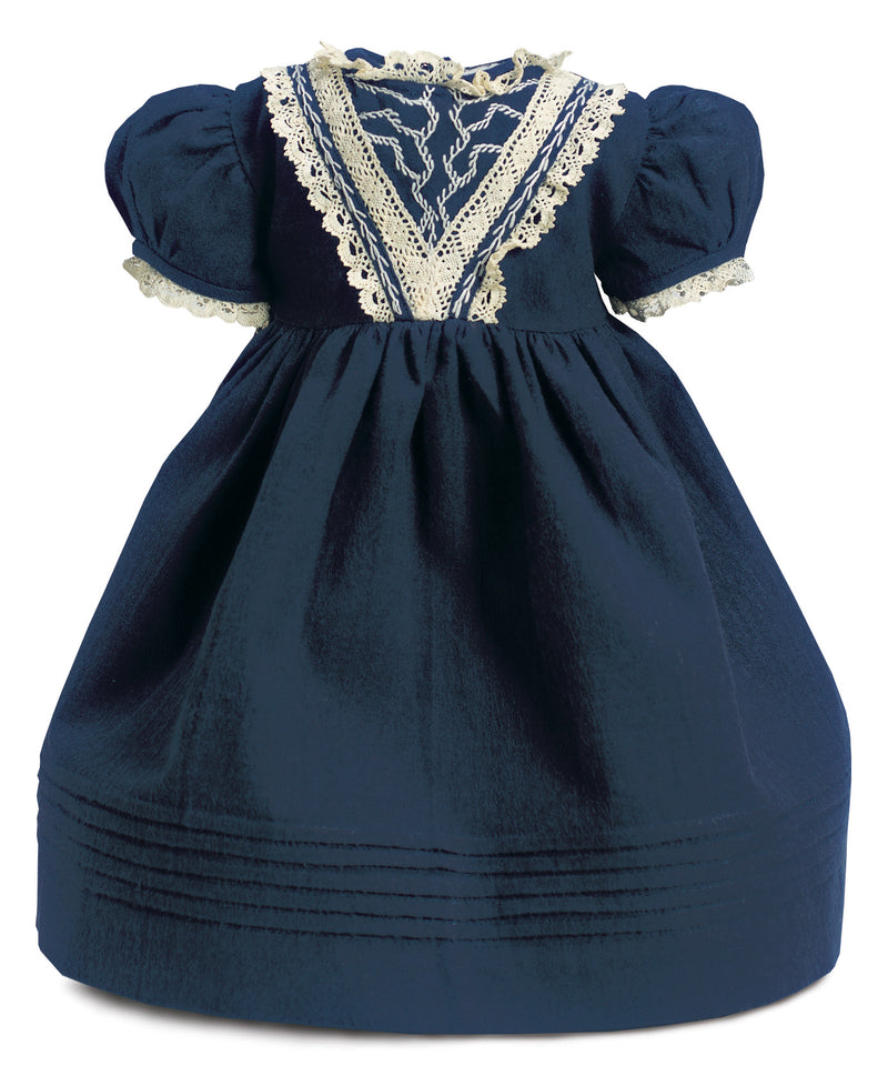 Classic Navy Blue Flannel Dress