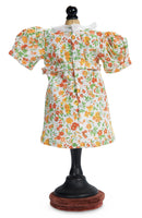 Classic Yellow Floral Dress For Bleuette