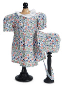 Classic Blue Floral Print Dress