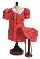 Red Cotton Dress For Bleuette