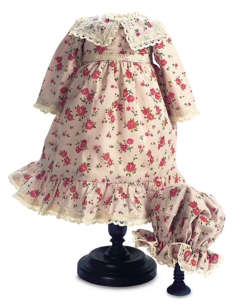 Field of Roses Cotton Dress With Charlotte Cap