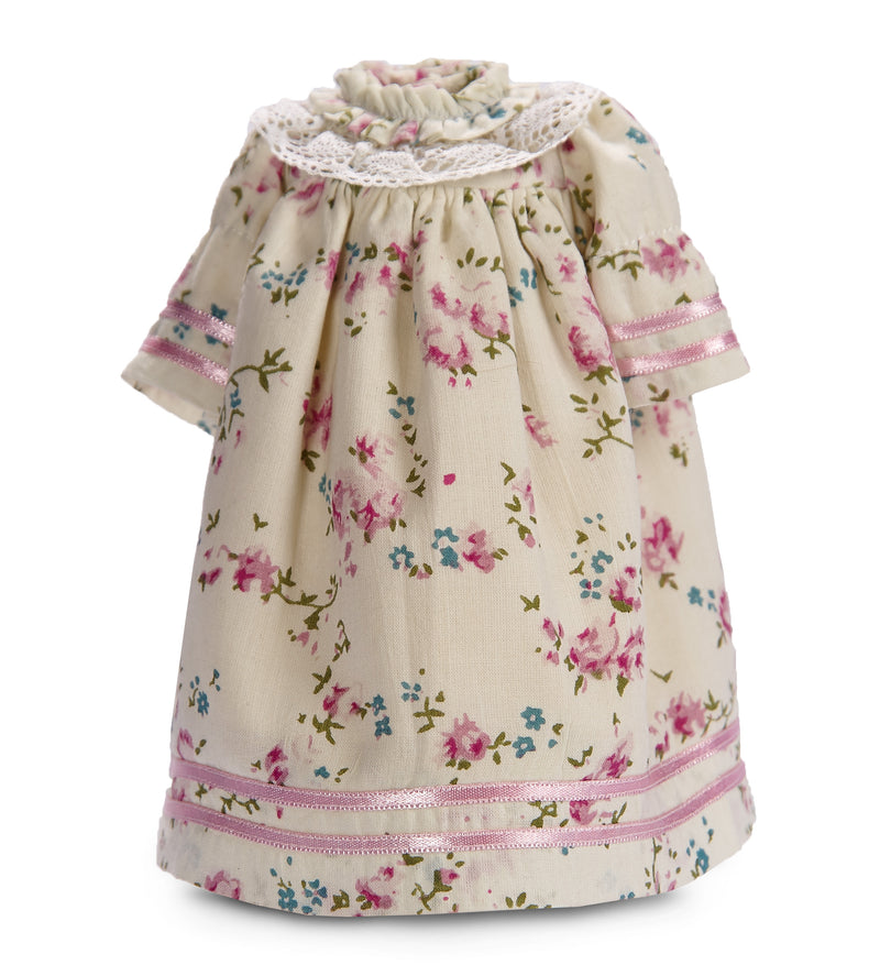 Pink Petals Cream Cotton Dress