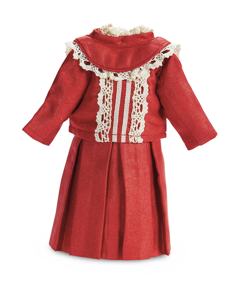 Red Silk Two-Piece Doll Dress