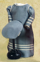 Sailor Dress With Cap In Blue Silk