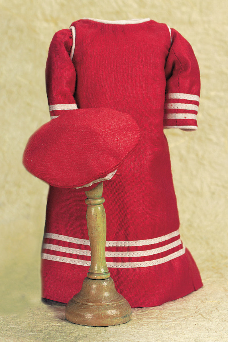 Sailor Dress With Cap In Red Silk