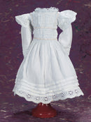 White Cotton Dress With Cutwork Sleevelets