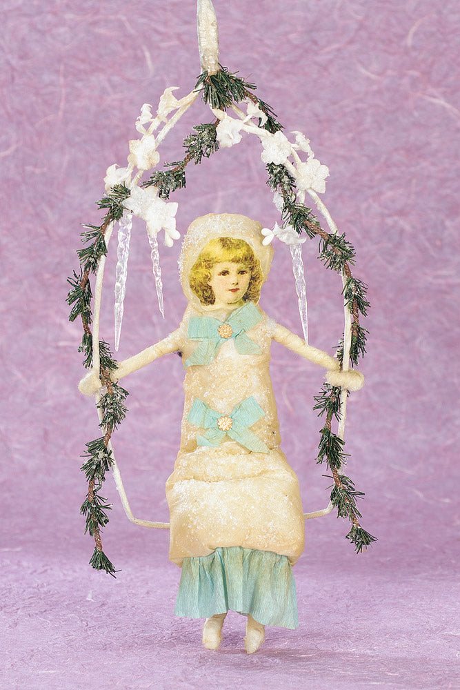Blonde Girl With Blue Highlights Ornament