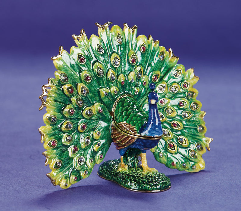 Fancy as a Peacock Trinket Box and Necklace