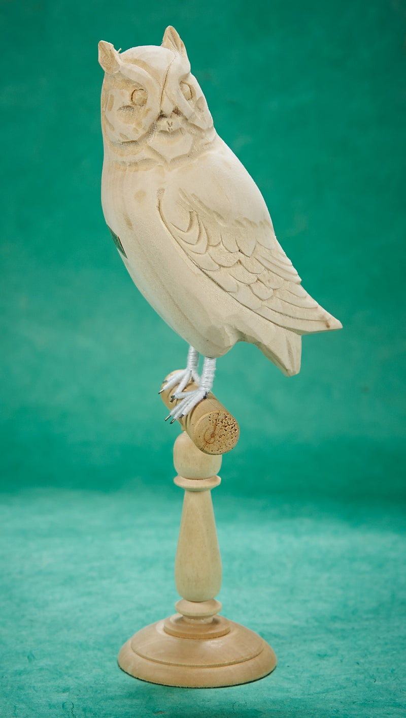 Horned Owl on Pedestal