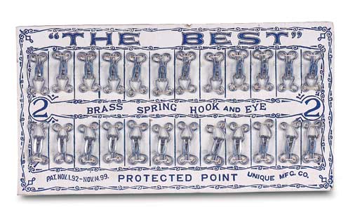Old Store Stock Silver Hook & Eye Card
