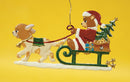 Santa with Teddy Bear Pewter Ornament