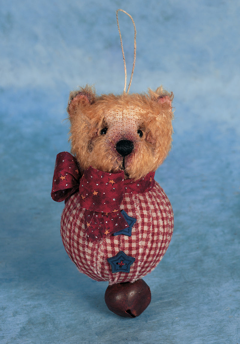 Raggedy Teddy Bear Ornament By Jare Hare