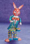 Bunny Drummer Tin Toy