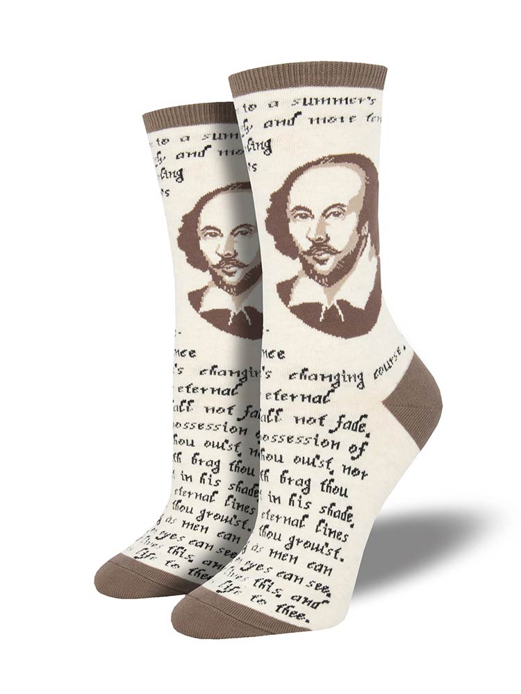 Shakespeare Sonnet Womens' Cotton Crew Socks