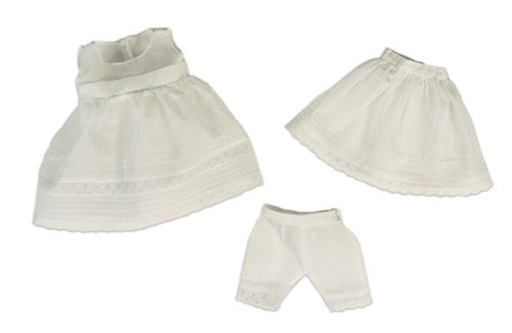 Three Piece White Cotton Undergarments