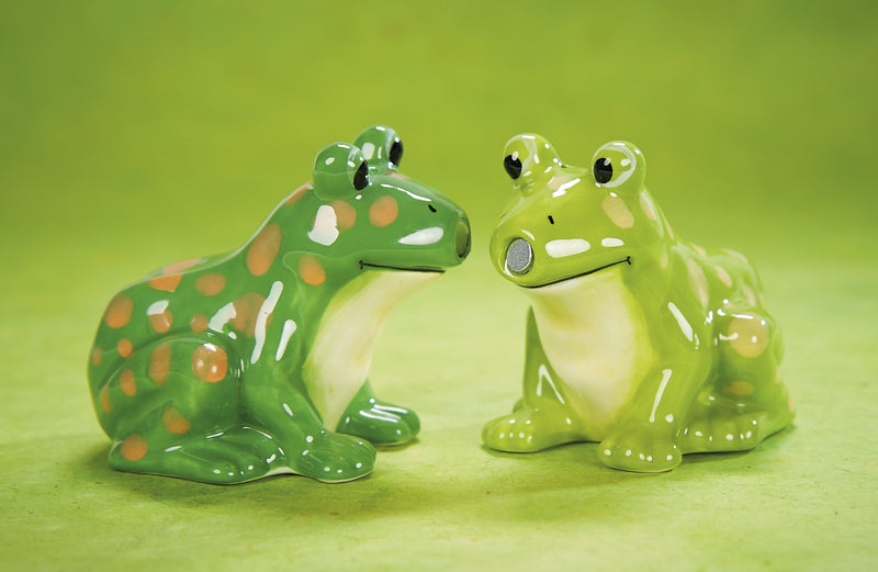 Kissing Frogs, a Salt and Pepper Shaker Set