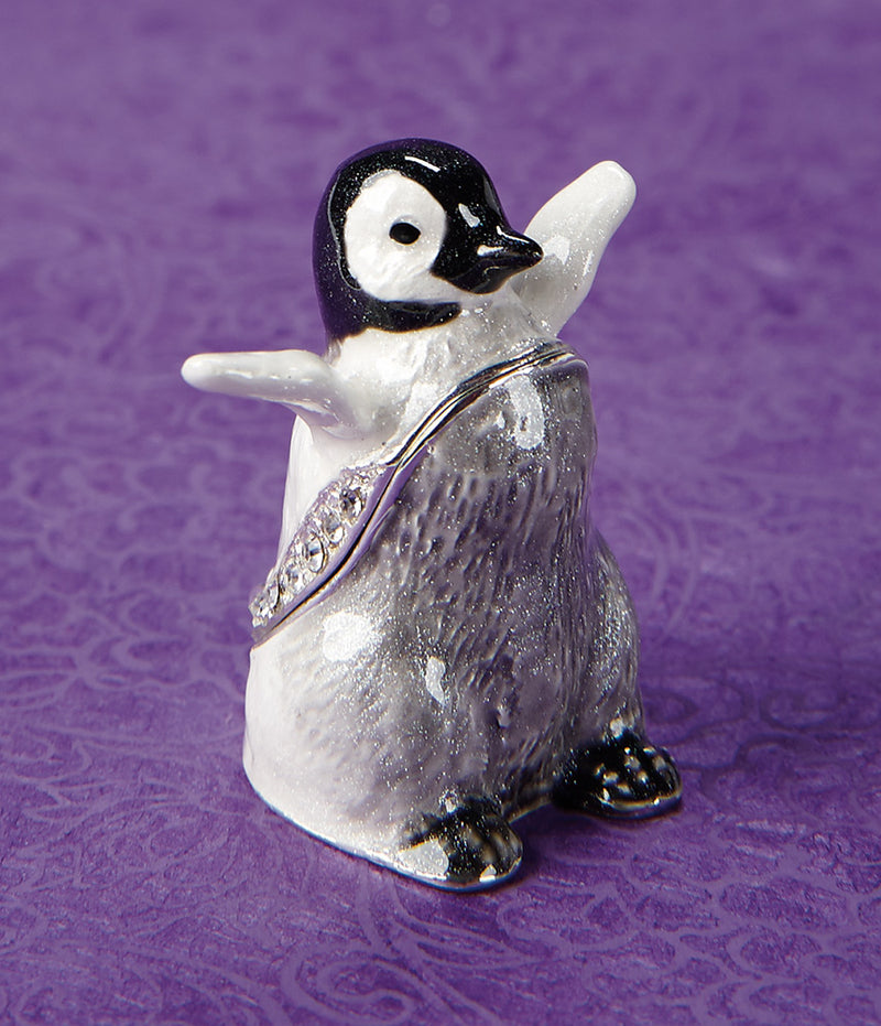 Flippity Penguin Trinket Box