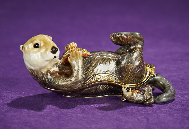 Sea Otter Trinket Box and Necklace