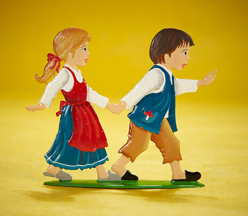 Standing Hansel & Gretel, in Bavarian Pewter