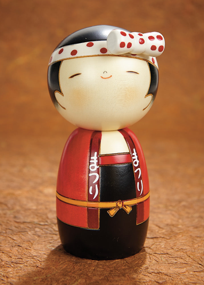 Costumed Sister Wooden Kokeshi Doll