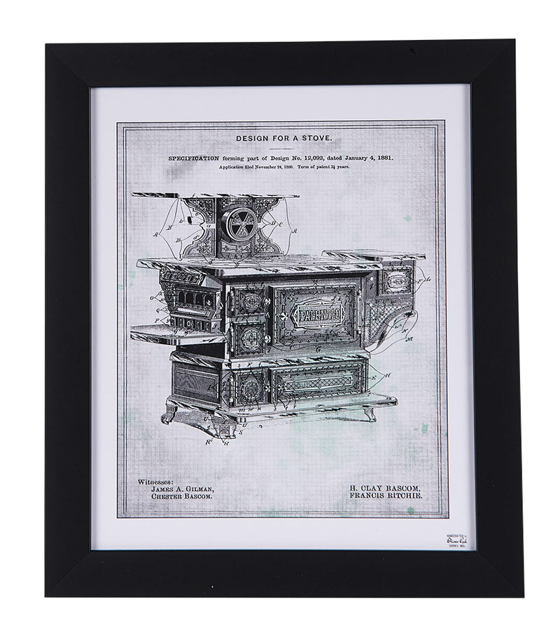Toy Stove Patent Sketch Framed Print