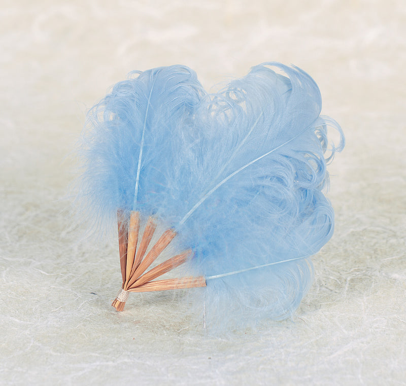 Feather Fan in Blue