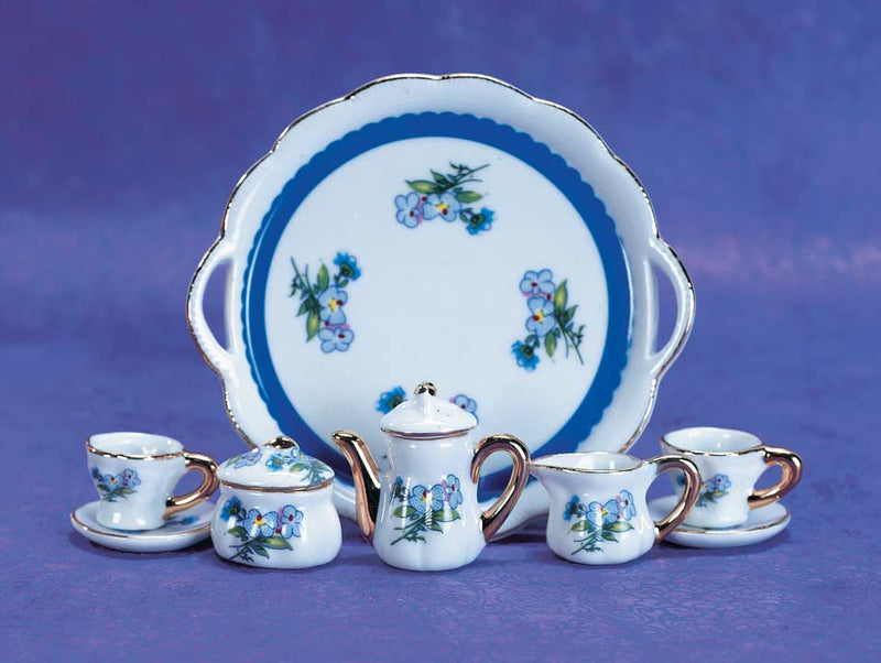 Blue Chair Tea Collection Blue Floral Tea Set