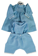 Blue Cotton Chambray Three Piece Set