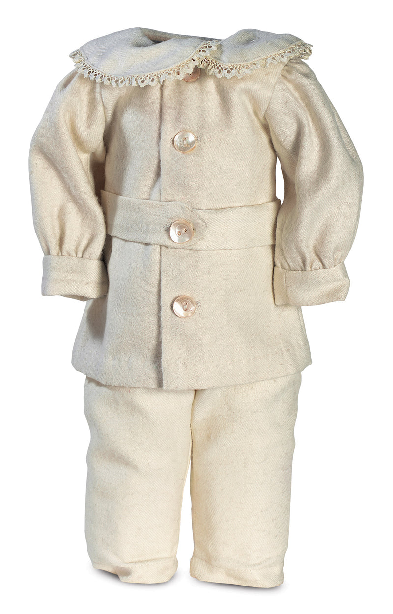 Boy's Suit in Cream Flannel Wool