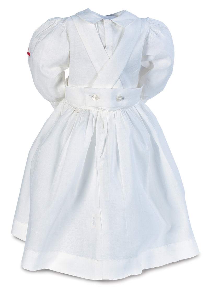 Classic White Nurse Uniform, Apron & Cap