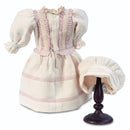 Ribbon-Candy Silk Dress With Bonnet