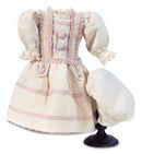 Ribbon-Candy Silk Dress With Bonnet