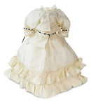 Pale Yellow Silk Two Piece Doll Gown