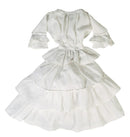 White Dimity Two-Piece Lady Doll Gown
