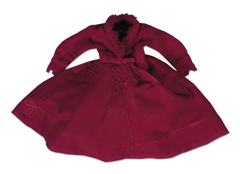Maroon Pique Lady Doll Gown