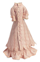 Two Piece Rose Textured Cotton/Linen Lady Doll Gown