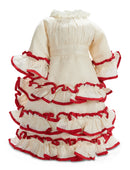 Shadow-Print Ivory Silk Dress